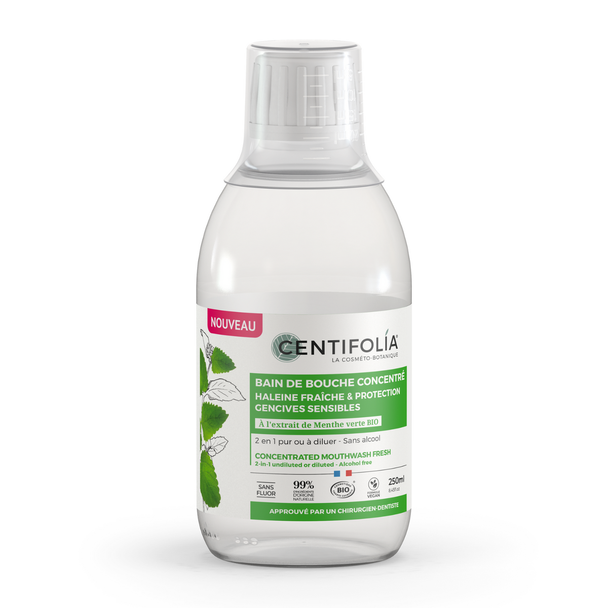 Bain de bouche concentré 2-en-1 pur ou à diluer