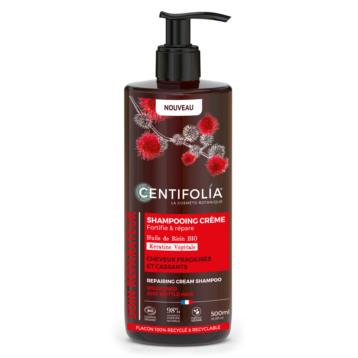 Shampooing crème réparateur - cheveux fragilisés et cassants