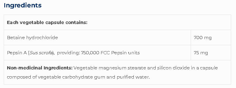 HCL-Pepsin SAP