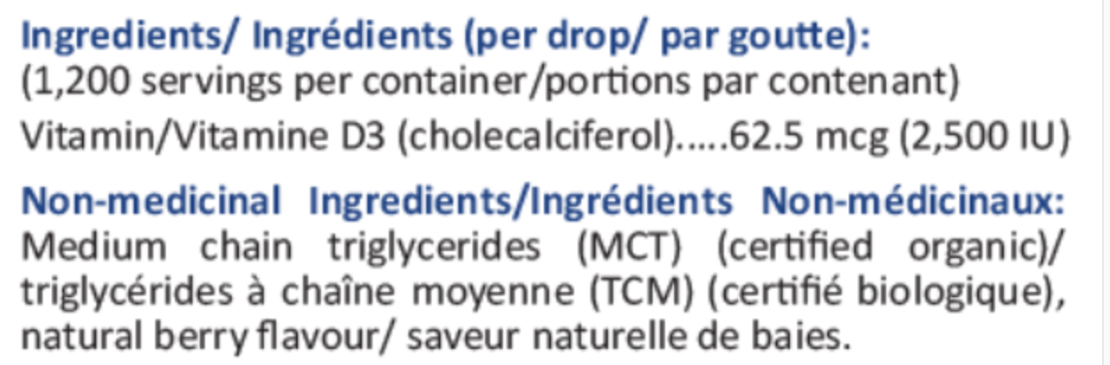 Liqui-D3 HP (2500IU/goutte)