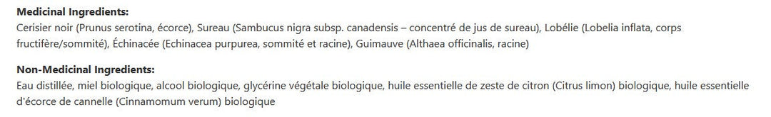 Sirop au sureau contre la toux - Adultes