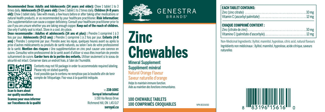 Zinc Chewables
