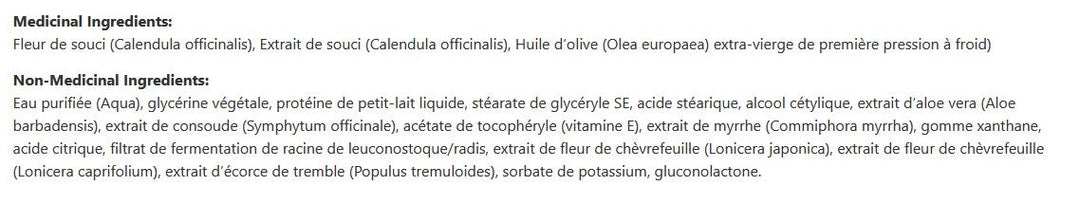 Crème au souci et vitamine E