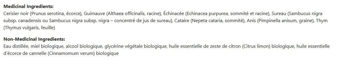 Sirop au sureau contre la toux - Enfants