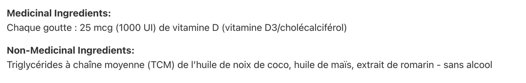 Vitamine D pour tous 25 mcg (1000 UI)